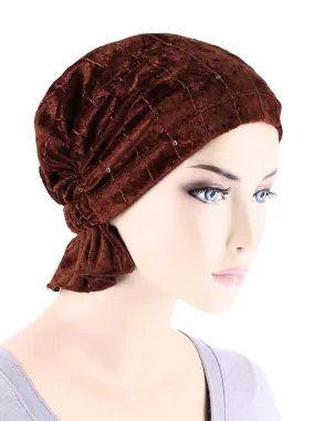 Abbey Cap Cozy Plush Sequin Cinnamon Spice