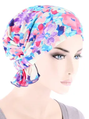 Abbey Cap Pink Blue Floral