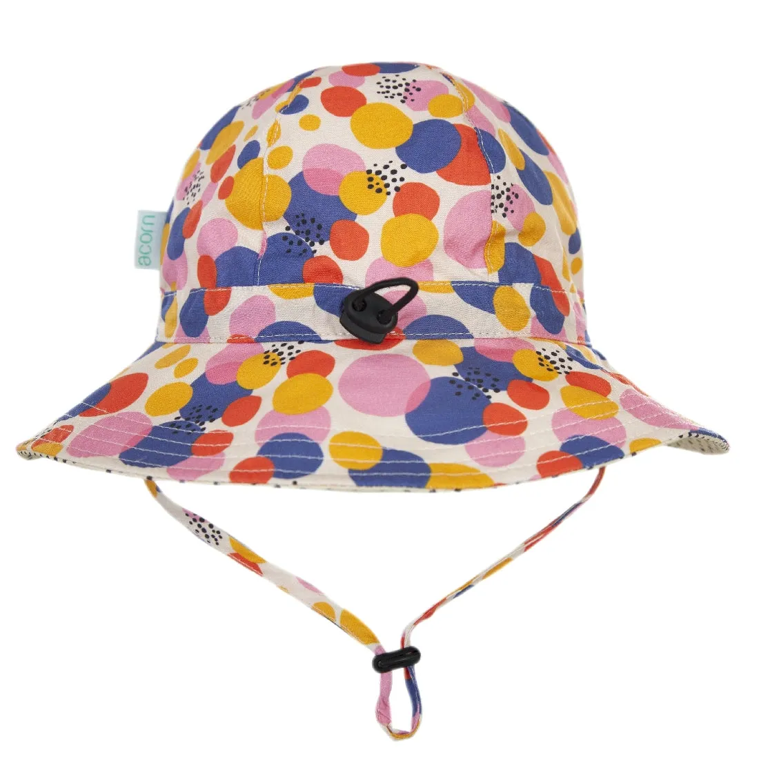 ACORN KIDS - SUNSET GARDEN WIDE BRIM SUNHAT: GOLD/CREAM