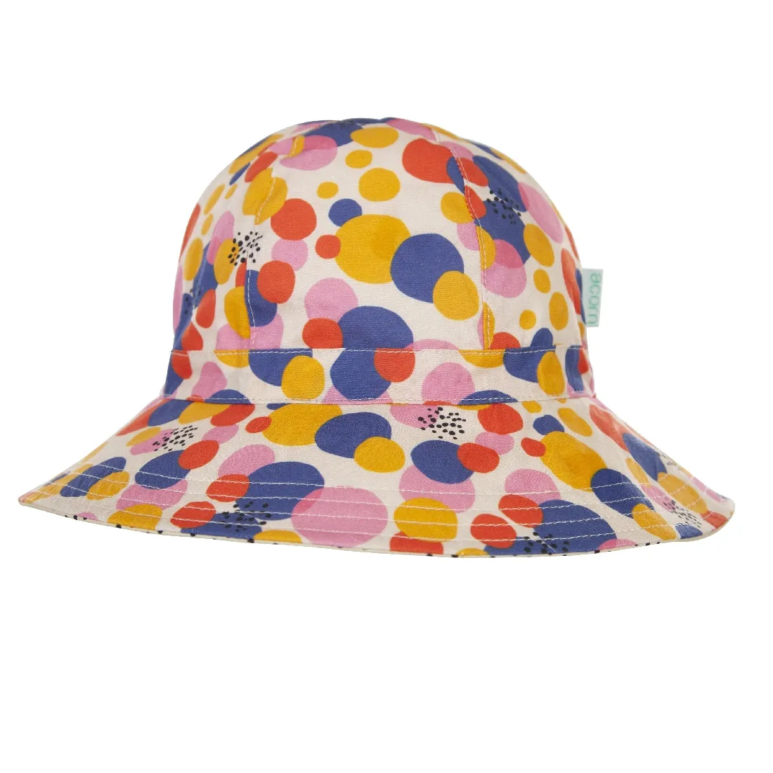 ACORN KIDS - SUNSET GARDEN WIDE BRIM SUNHAT: GOLD/CREAM