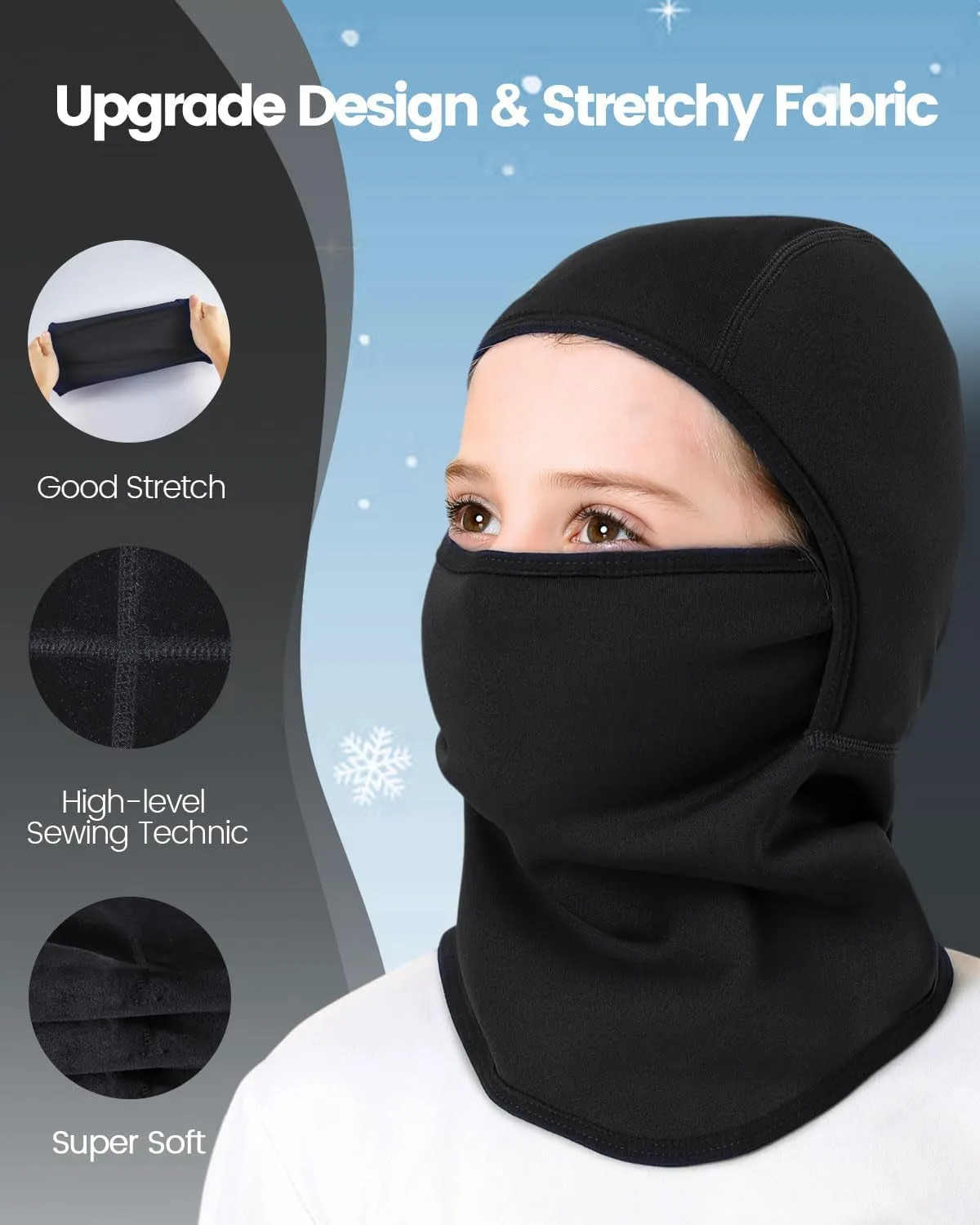 Aegend Balaclava Face Mask for Kids Age 5-12, Windproof Ski Face Neck Warmer for Cold Weather Winter Outdoor Sports