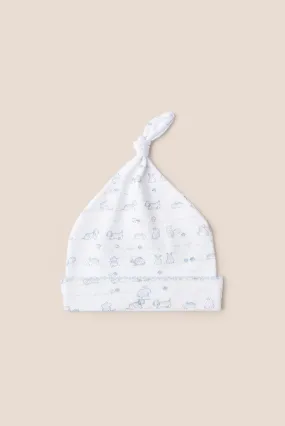 Babycottons In The Woods Knot Beanie - Blue