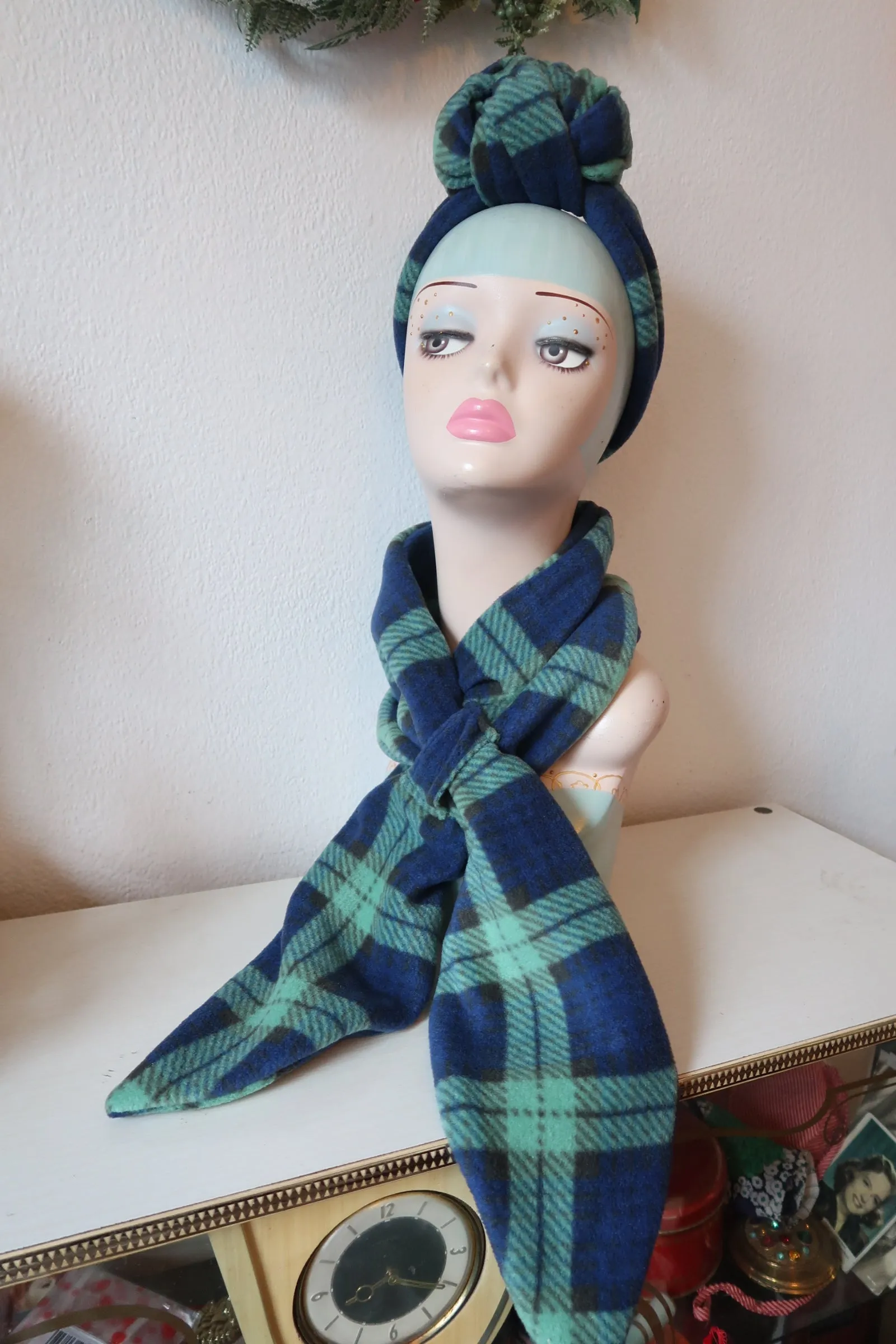 Blackwatch Tartan Scarf/ Headband Set (made to order)