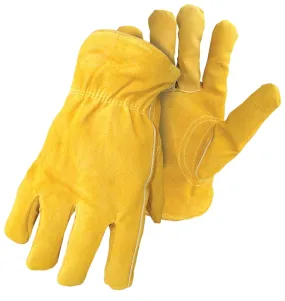 Boss 7186J Gloves, XL, Keystone Thumb, Elastic Cuff, Yellow :PR: QUANTITY: 1