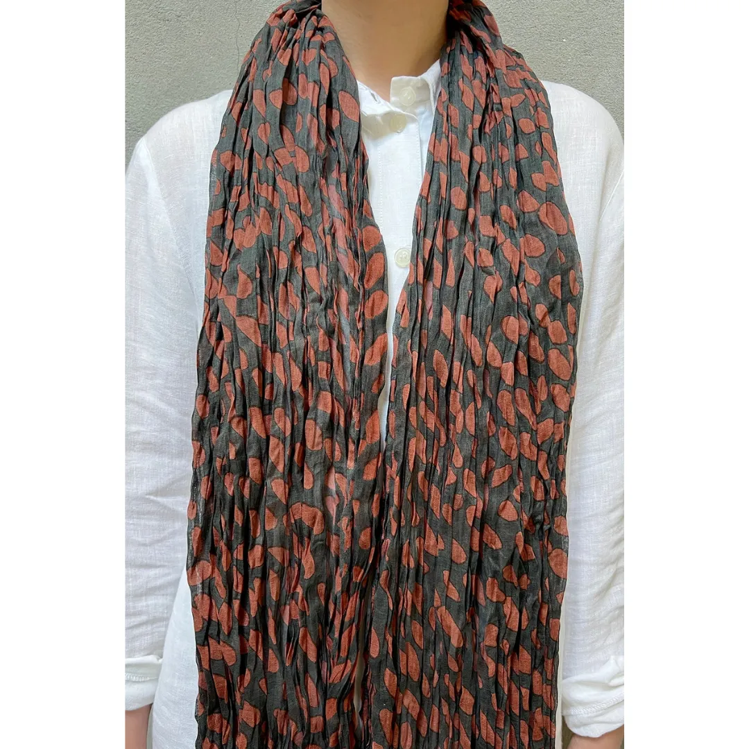 Cotton Scarf: Chocolate Cheetah