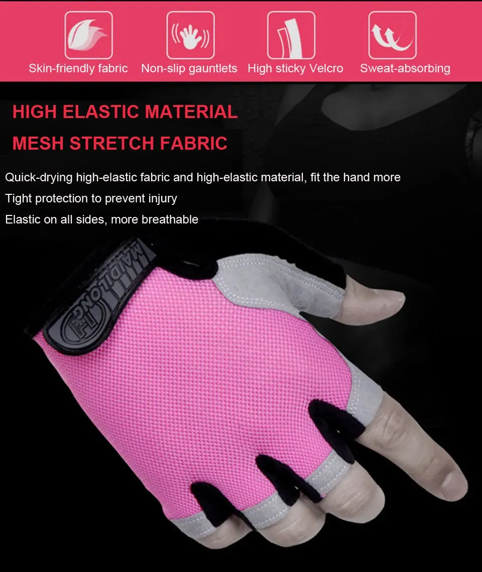 Cycling Anti-slip Men Half Finger Gloves Breathable Shockproof Sports Gloves Anti-sweat Bike Bicycle Glove Cycling Equipment