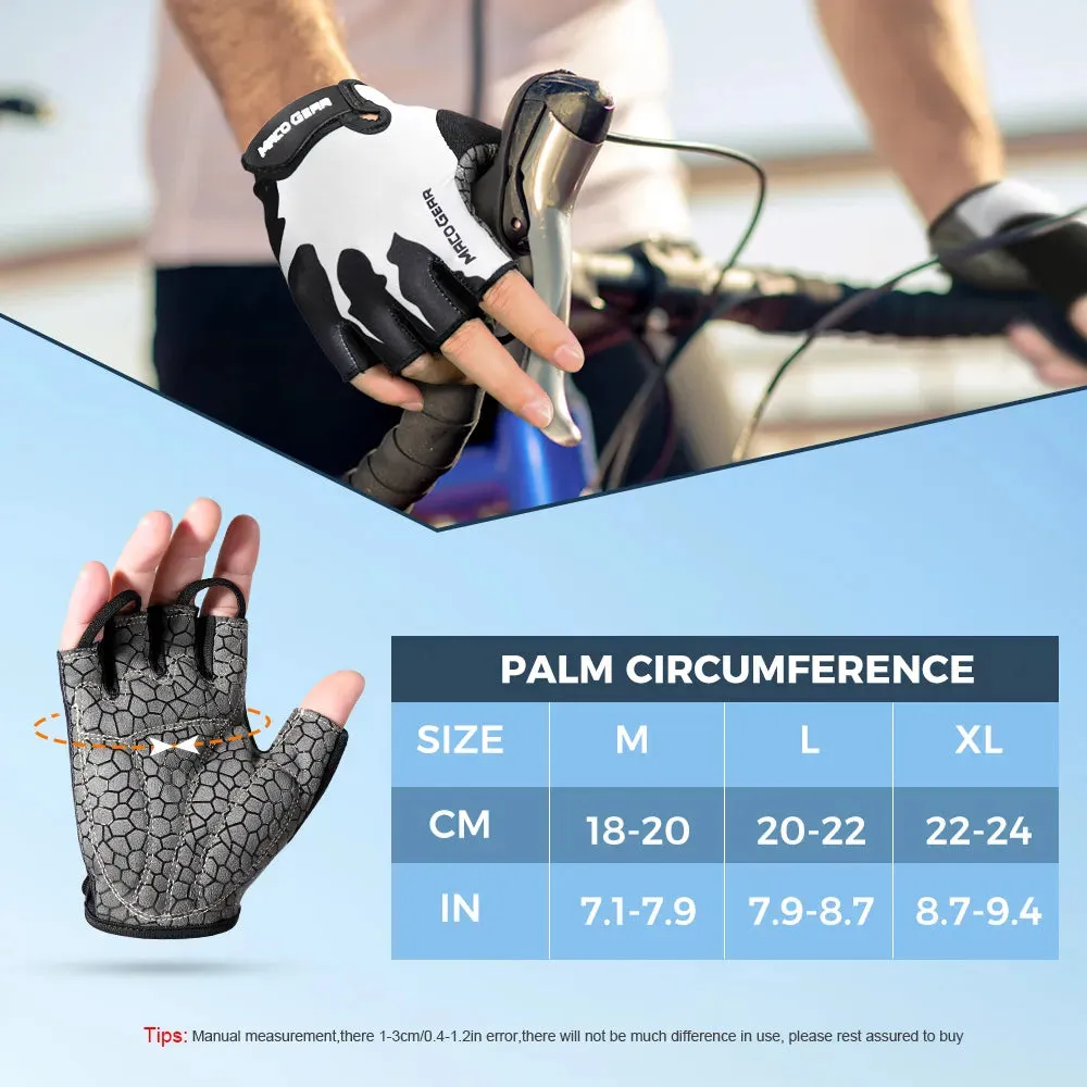 Cycling Gloves Half Finger Bicycle Shockproof Road Mountain Bike Running Summer Gym Fitness Anti-slip Protective Gear Men Women