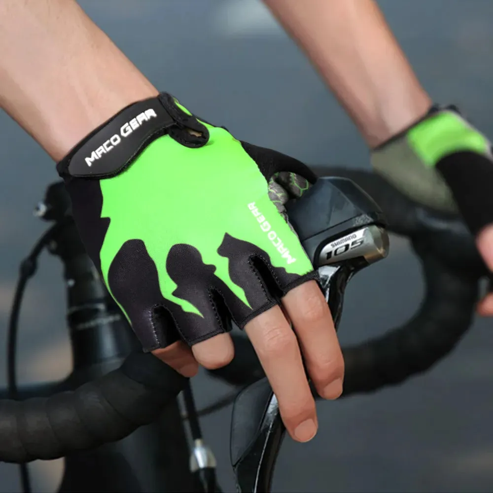 Cycling Gloves Half Finger Bicycle Shockproof Road Mountain Bike Running Summer Gym Fitness Anti-slip Protective Gear Men Women