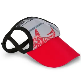 Dog Visor - Tribal Shark Falcon Red