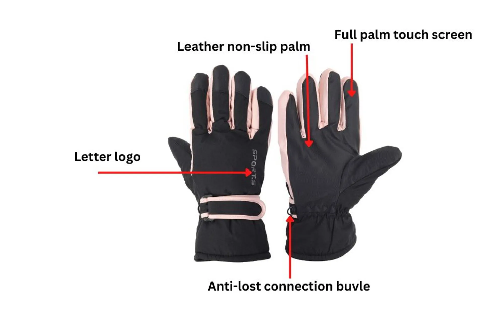 FabSeasons Warm Winter Gloves for Men & Women, Waterproof, Mobile Touchscreen enabled, windproof for hiking, driving, running & outdoors