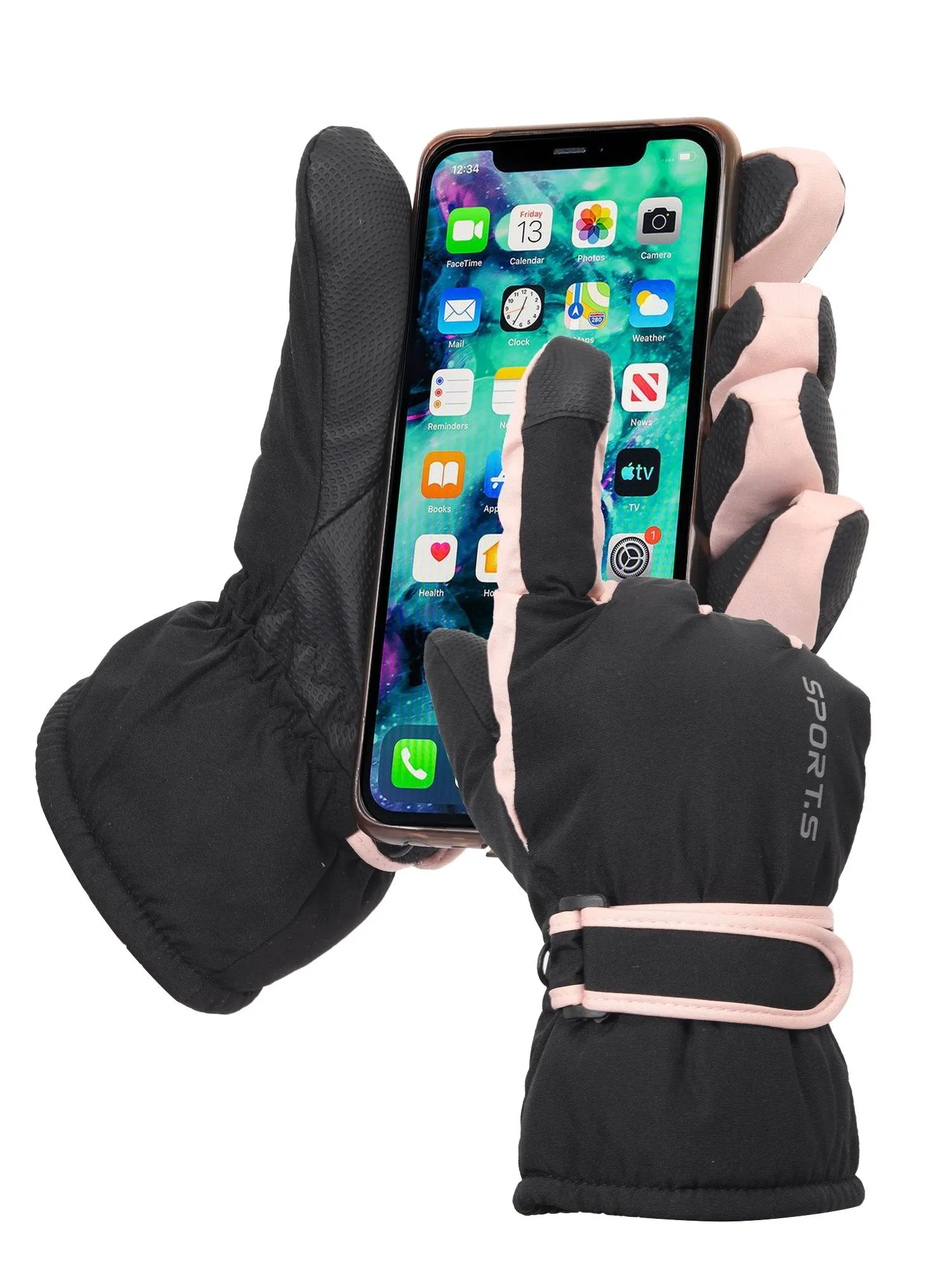 FabSeasons Warm Winter Gloves for Men & Women, Waterproof, Mobile Touchscreen enabled, windproof for hiking, driving, running & outdoors