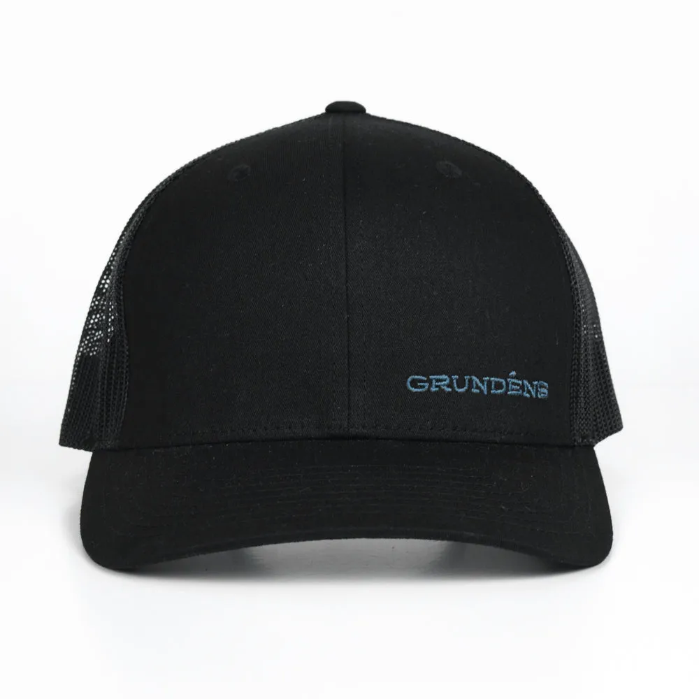 Grundens Offset Embroidered Logo Trucker Hat