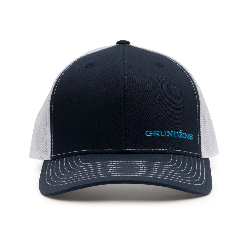 Grundens Offset Embroidered Logo Trucker Hat