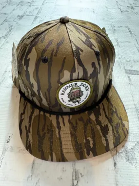 Hammer Down “Sasquatch and Fish" Hat - Stripe Camo with Black Rope