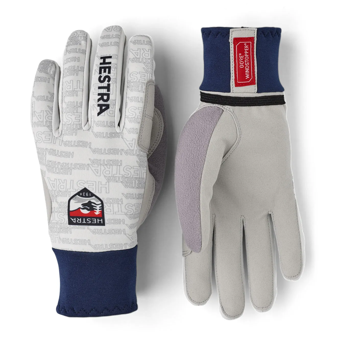 Hestra Windstopper Active Grip Glove Off White Print