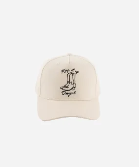 Keep It Up Cowgirl Canvas Trucker