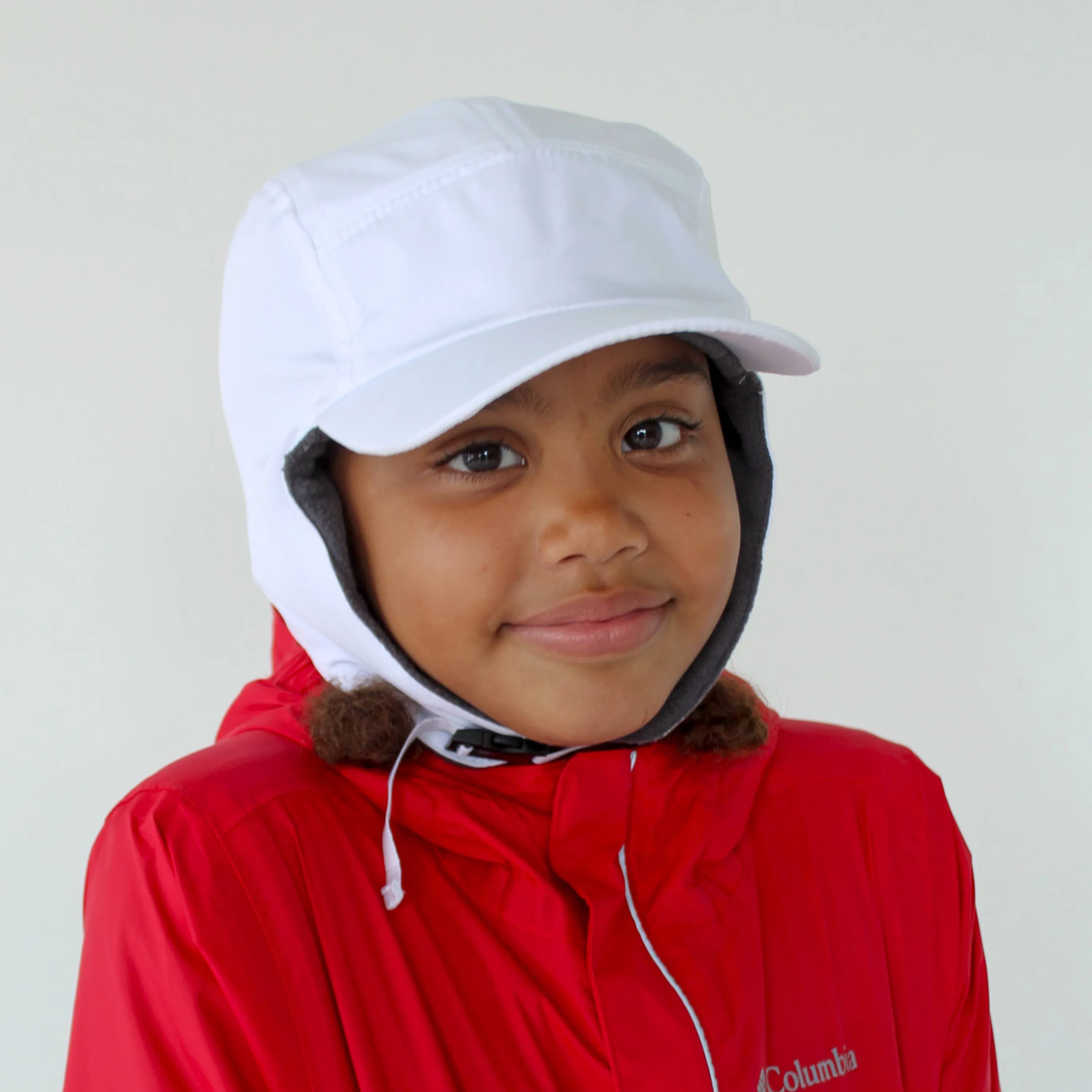 Kids Arctic Chill Winter Convertible Sun Hat - White