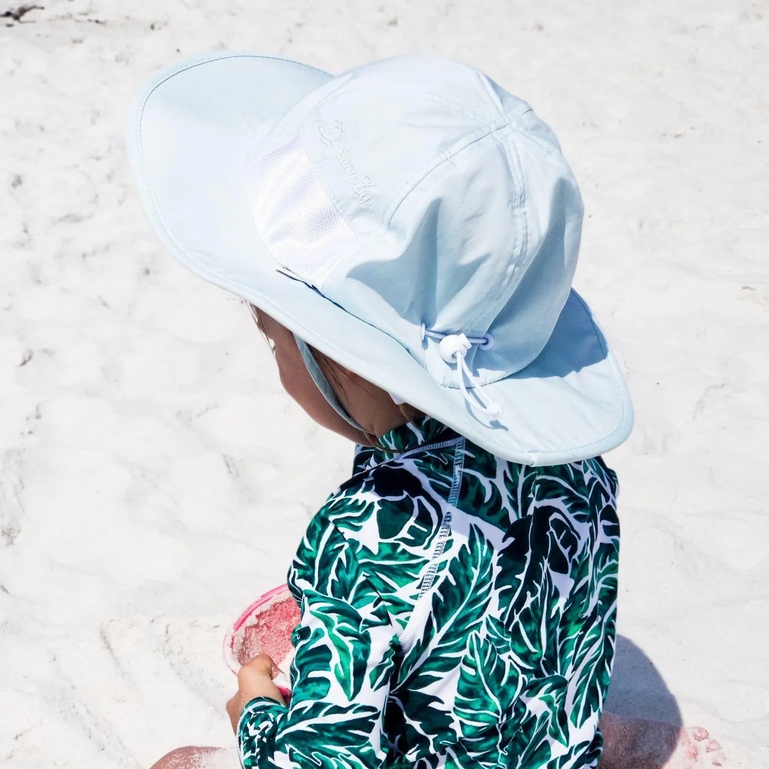 Kids Wide Brim Sun Hat "Fun Sun Day Play Hat" - Mint