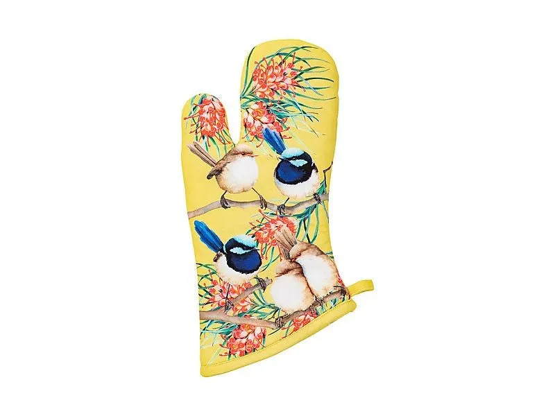 Maxwell & Williams Katherine Castle Bird Talk Oven Mitt Superb Fairy-wrens