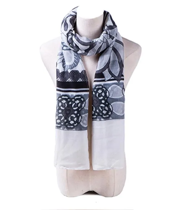 Mix Print Fashion Lightweight Scarf