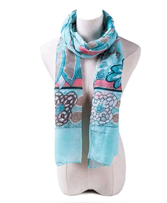 Mix Print Fashion Lightweight Scarf