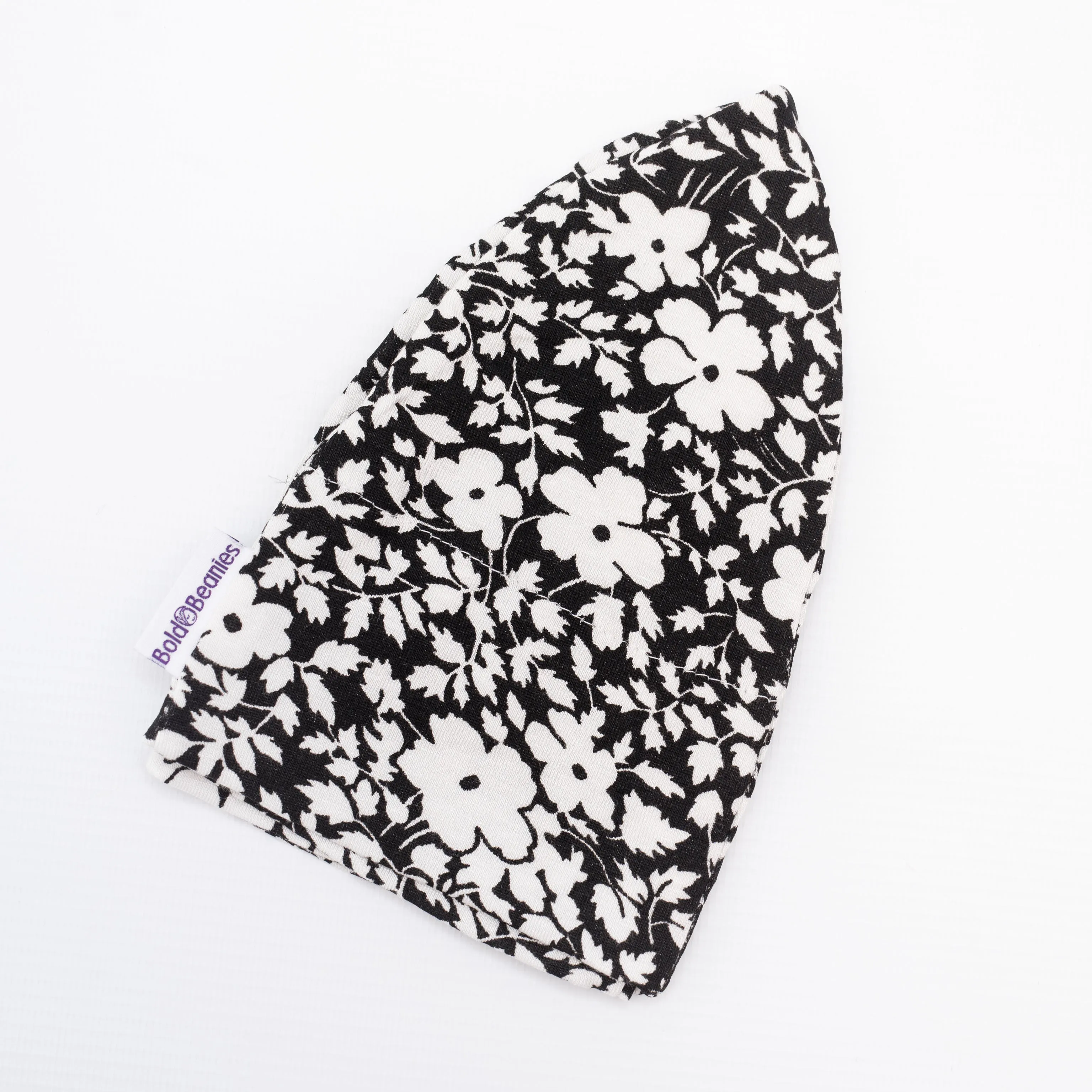 Monochrome Floral Bold Beanies Hat