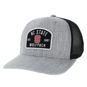 NC State Wolfpack Legacy Melange Grey and Black Trucker Adjustable Hat