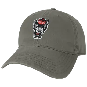 NC State Wolfpack Legacy Youth Dark Grey Wolfhead Adjustable Hat