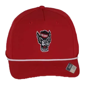 NC State Wolfpack Red Wolfhead Structured Rope Adjustable Hat