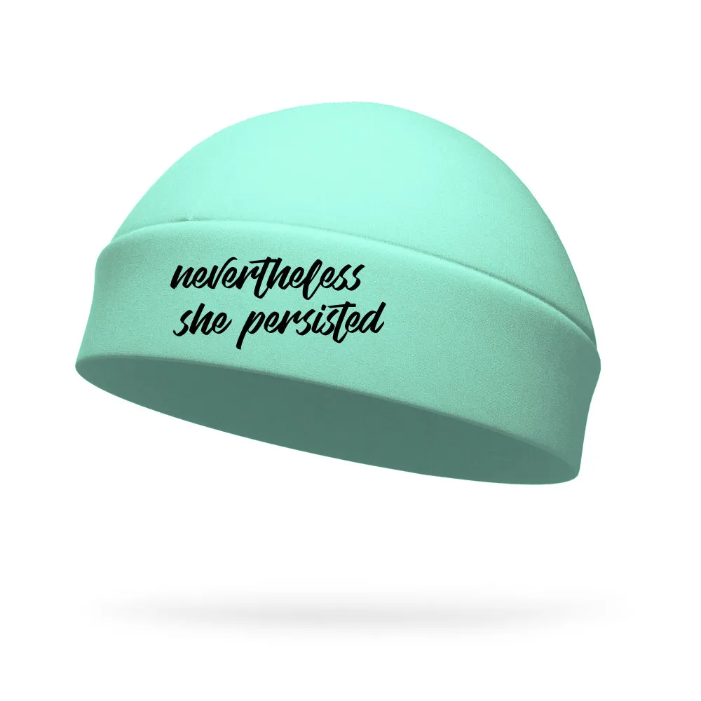 Never the Less She Persisted Wicking Regular Hat - Black Logo