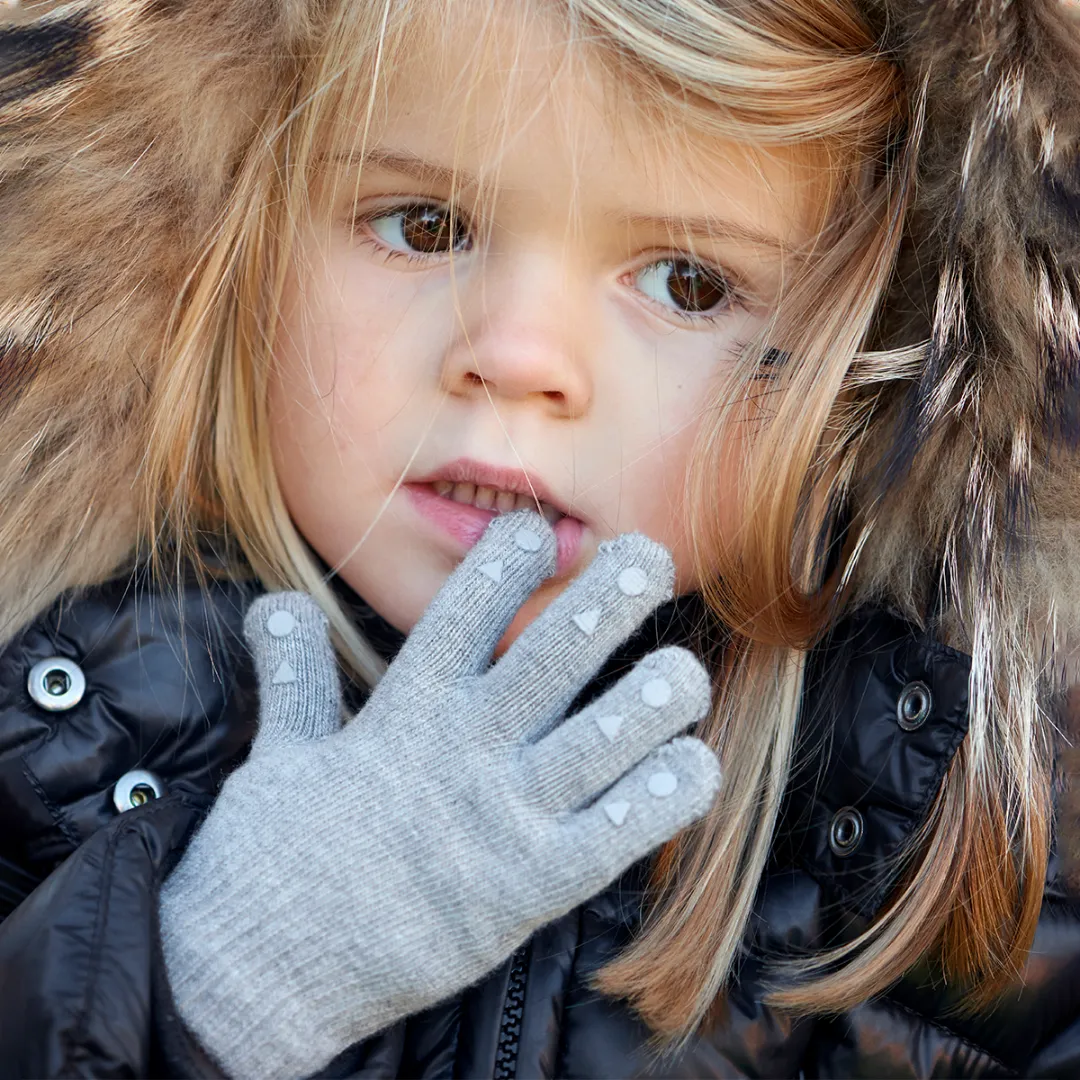 Non-Slip Grip Gloves for Babies and Toddlers - Organic Cotton - Navy Blue