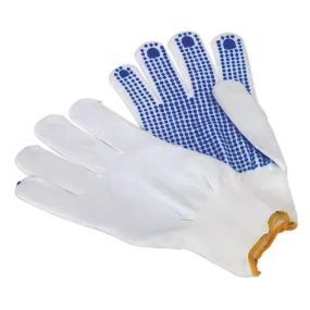 PVC Anti-Slip Nylon Knitted Gloves - Pair