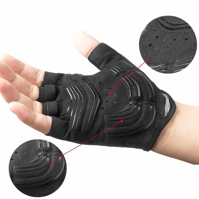 Shockproof Breathable Half Finger Bike Gloves - Anti-sweat Anti-slip Bicycle Gloves