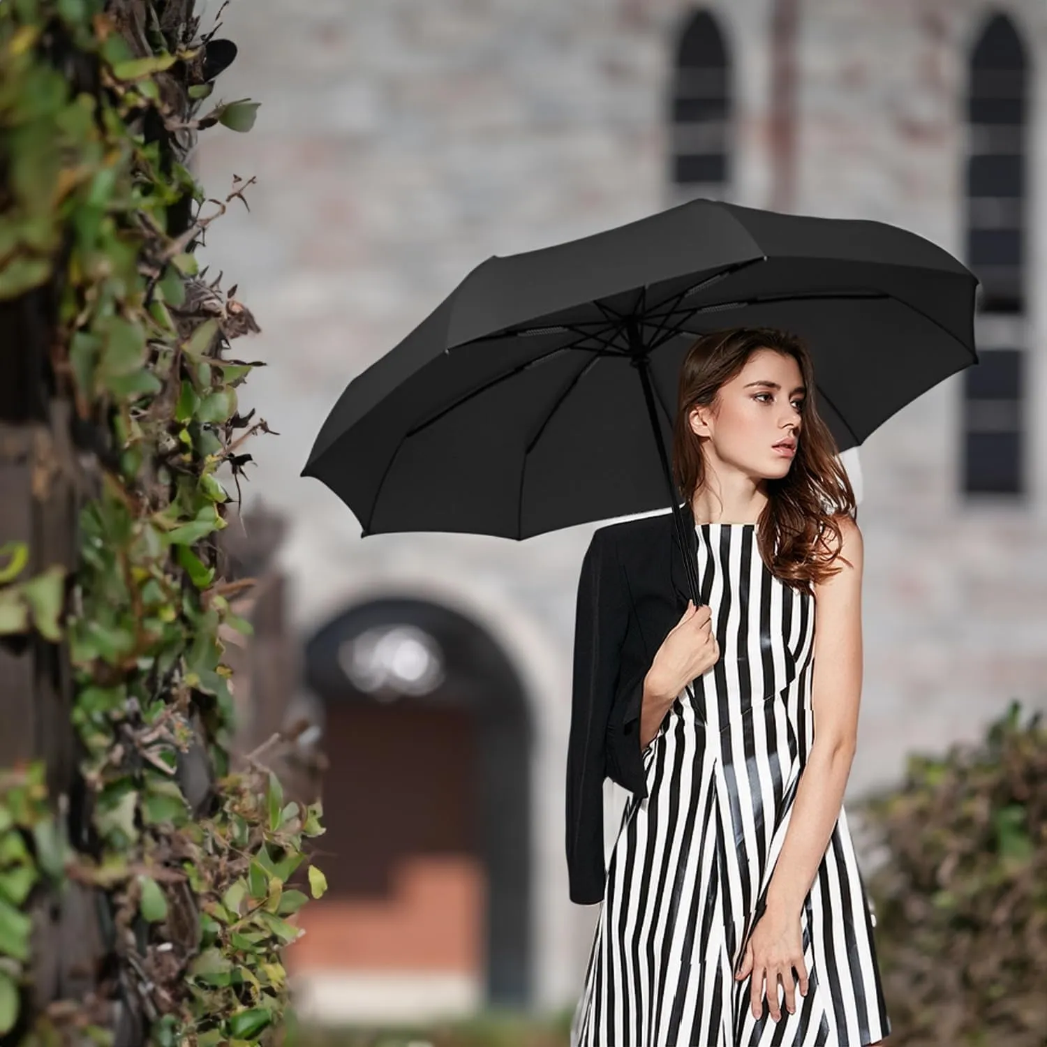 SIEPASA Windproof Travel Compact Umbrella-Automatic Umbrellas for Rain-Compact Folding Umbrella, Travel Umbrella Compact, Small Portable Windproof Umbrellas for Men Women Teenage.