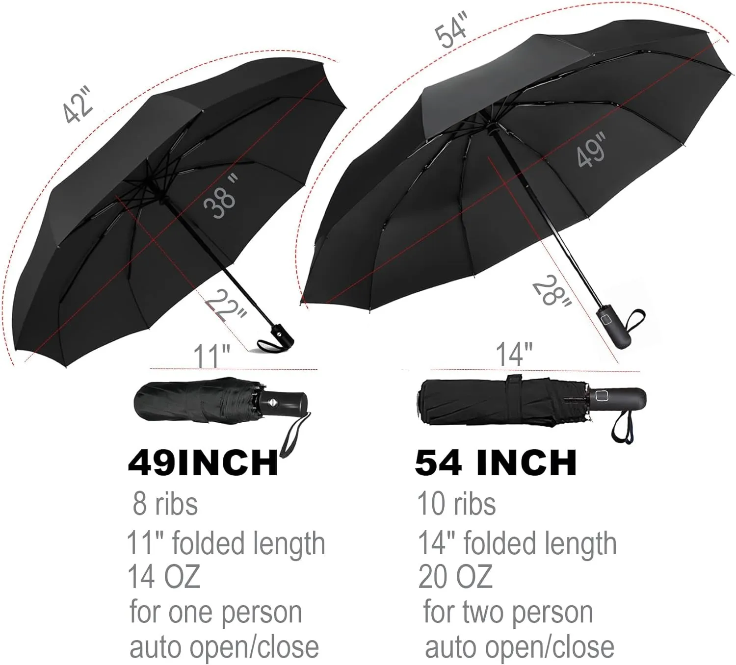 SIEPASA Windproof Travel Compact Umbrella-Automatic Umbrellas for Rain-Compact Folding Umbrella, Travel Umbrella Compact, Small Portable Windproof Umbrellas for Men Women Teenage.