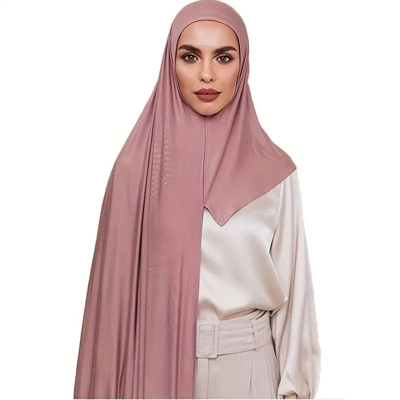 Solid Color Hijab Casual Long Scarf Windproof