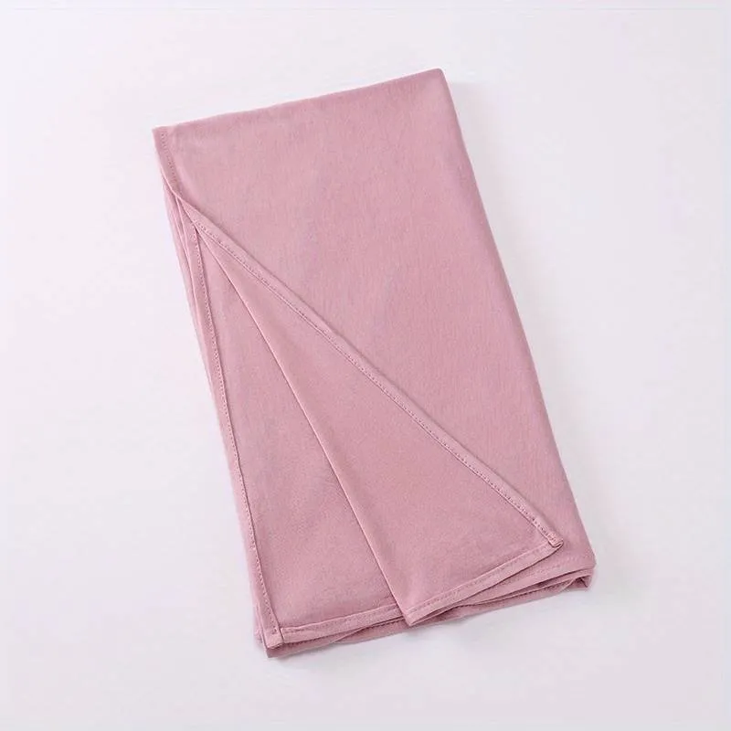 Solid Color Hijab Casual Long Scarf Windproof