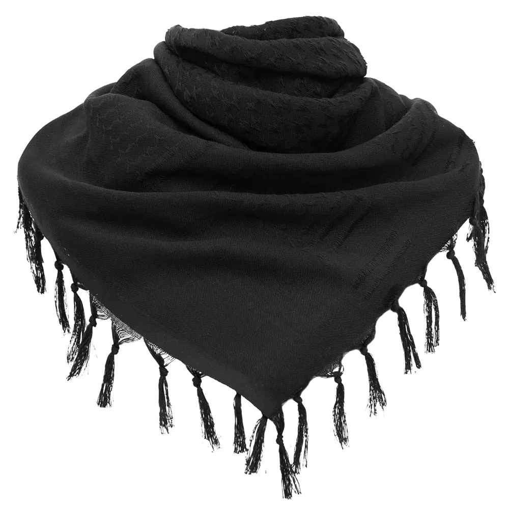 Tactical Arab Shemagh Military Scarf Outdoor Hiking Army Desert Scarves Muslim Hijab for Men Women Windproof Scarf With Tassel