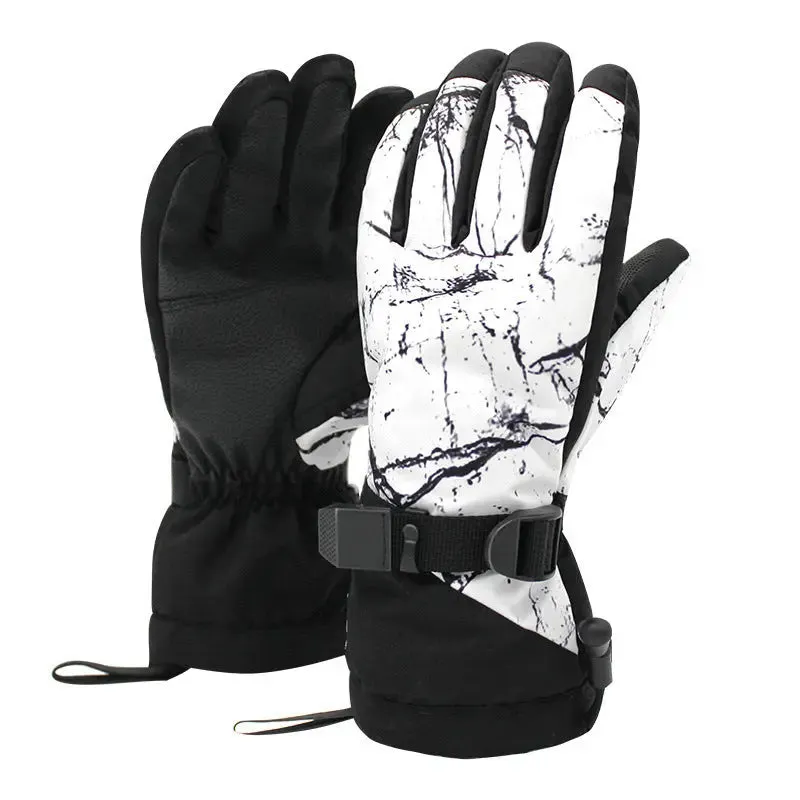 Unisex Ski Snowboard Mittens Waterproof Anti-slip