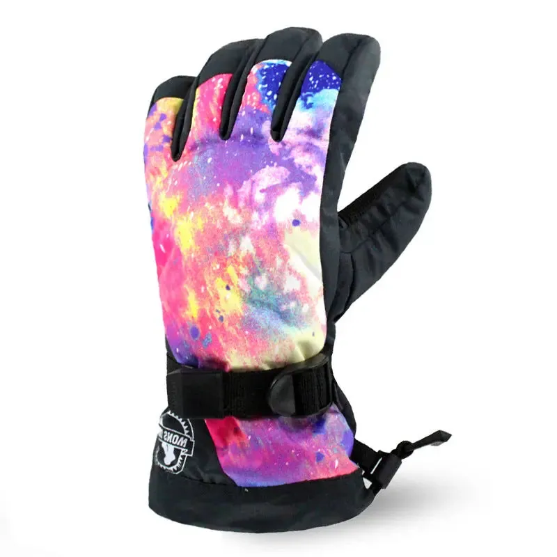 Unisex Ski Snowboard Mittens Waterproof Anti-slip