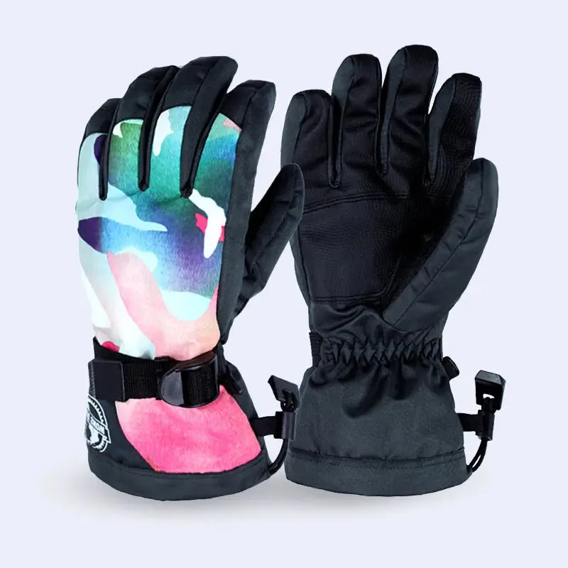 Unisex Ski Snowboard Mittens Waterproof Anti-slip