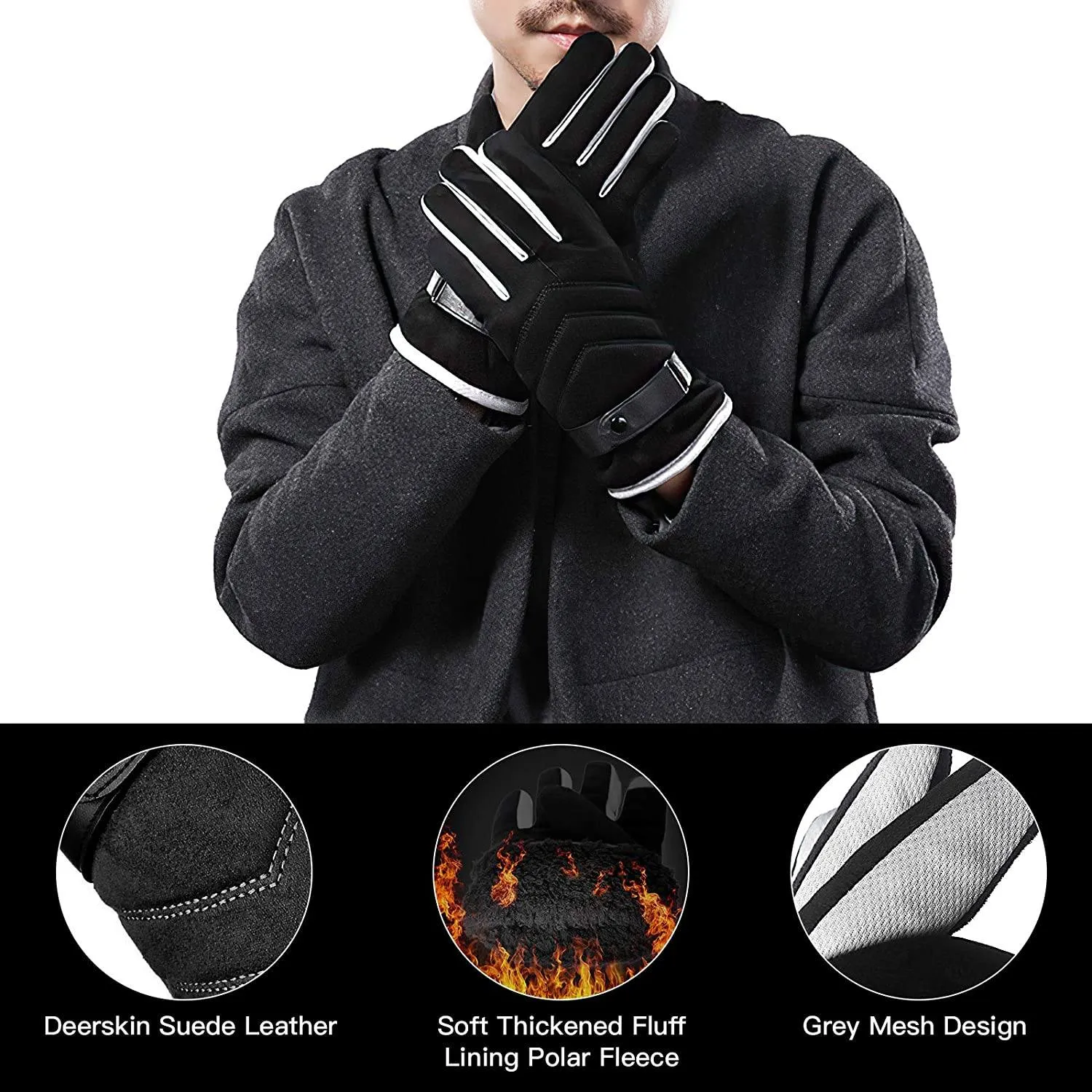 Windproof Thermal Gloves for Cold Weather Anti-Slip Gloves