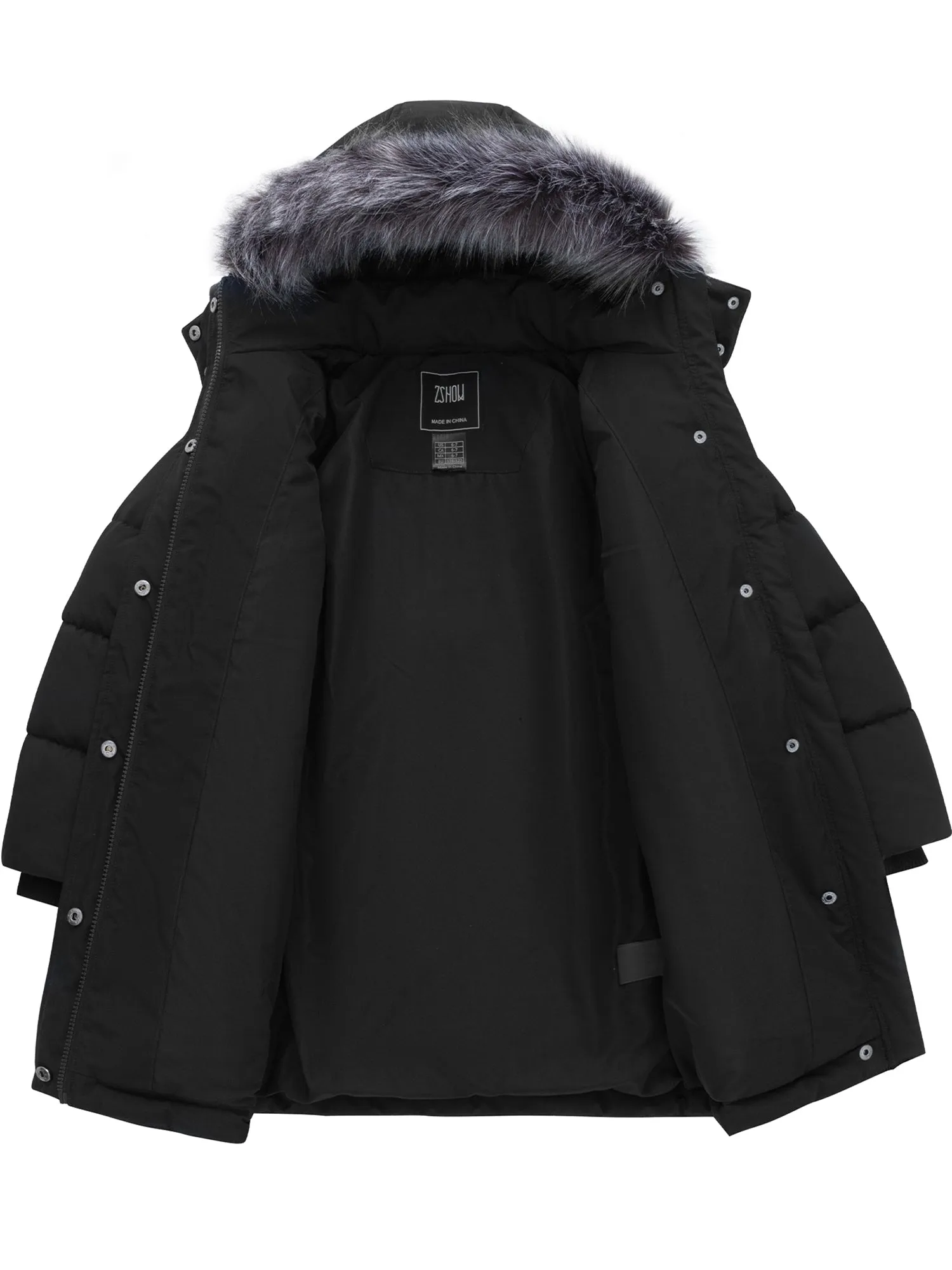 ZSHOW Girls' Winter Coat Warm Winter Parka Jacket Removable Hooded Insulated Puffer Jacket